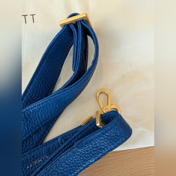 Hammitt Blue Leather Bag with Gold and Green Zipper - Picture 8 of 13